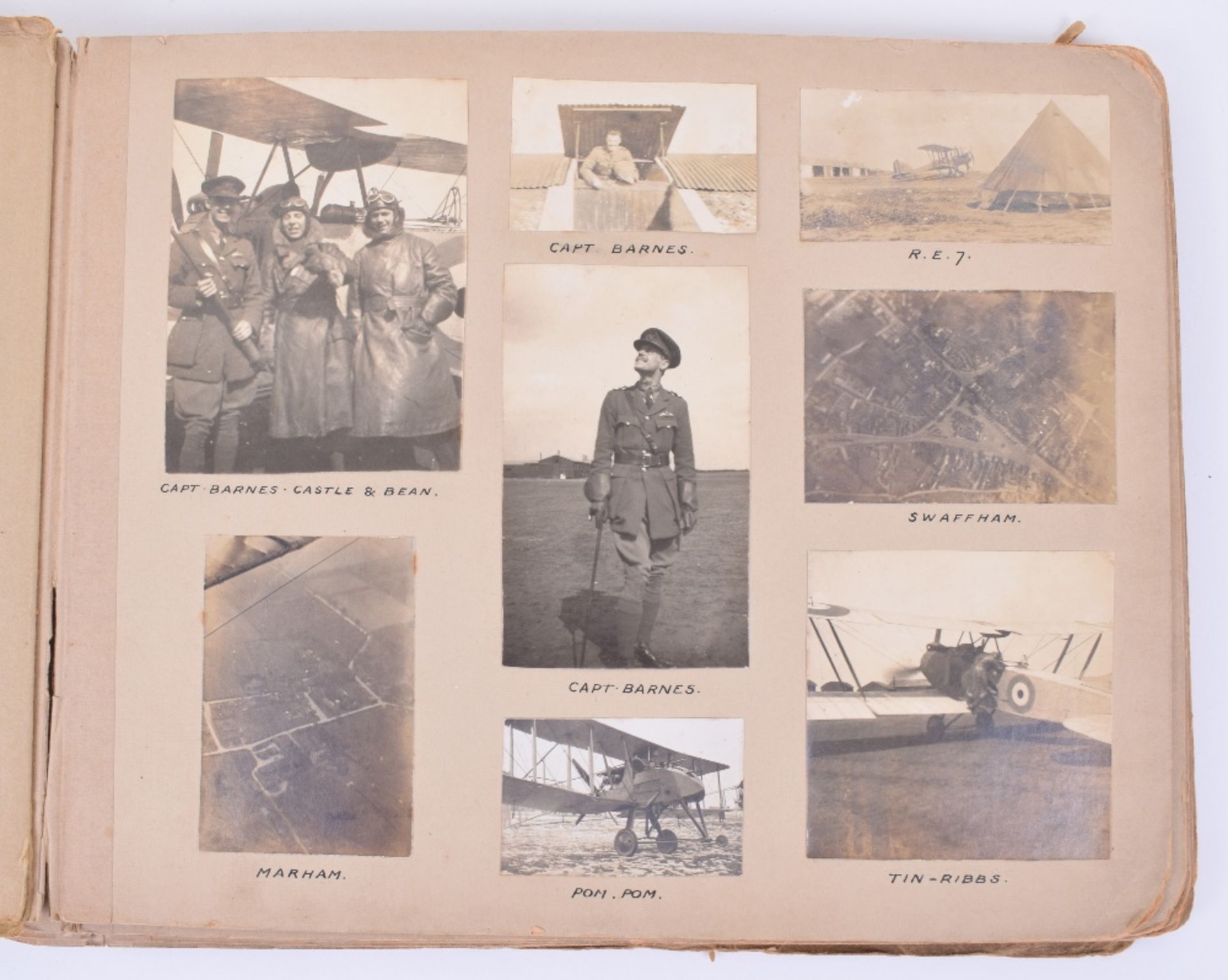 Important Photograph Album of a WW1 Royal Flying Corps Home Defence Squadron - Image 2 of 38