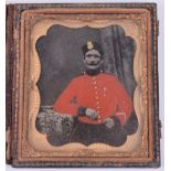 Victorian Coloured Ambrotype Photograph Royal Marines Light Infantry