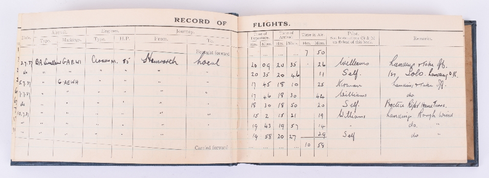 Small Group of Royal Air Force Ephemera Belonging to A L Allen including Pilot’s Log Book - Image 6 of 7