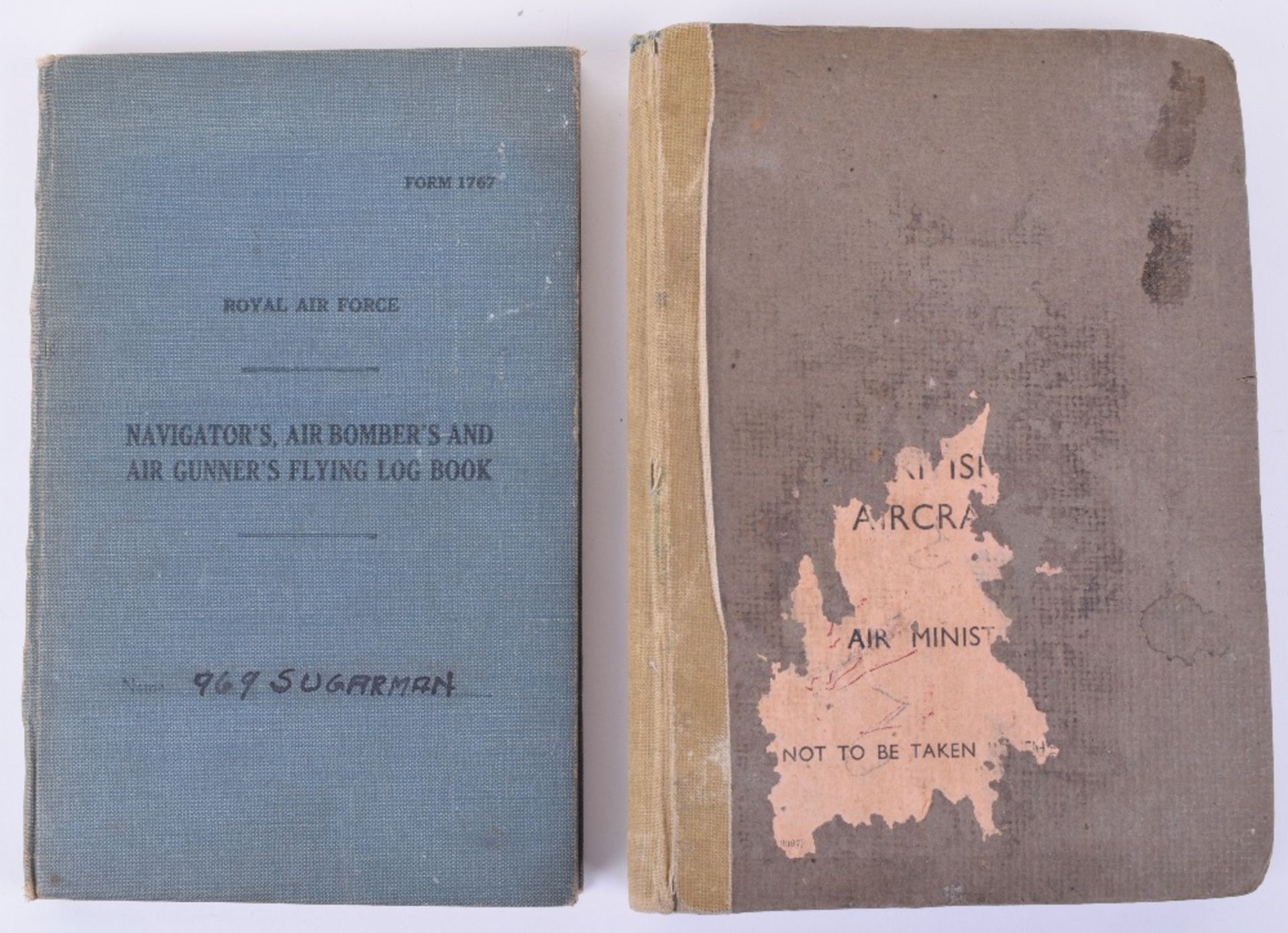 Royal Air Force Navigators, Air Bombers and Air Gunners Flying Log Book of 1583969 W/Op A Sugarman p