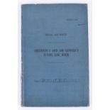 Royal Air Force Observer's and Air Gunner's Flying Log Book of F/Lt B. Le F. B. Elliott