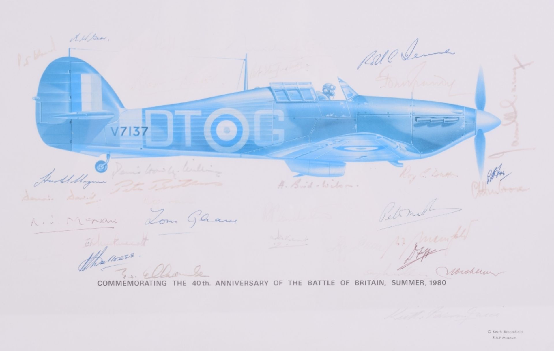 2x Framed Keith Broomfield Prints Commemorating The 40th Anniversary of The Battle Of Britain