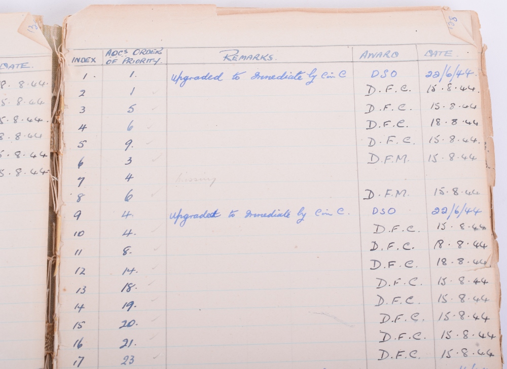 Interesting WWII RAF Award (Partial) Records - Image 3 of 6