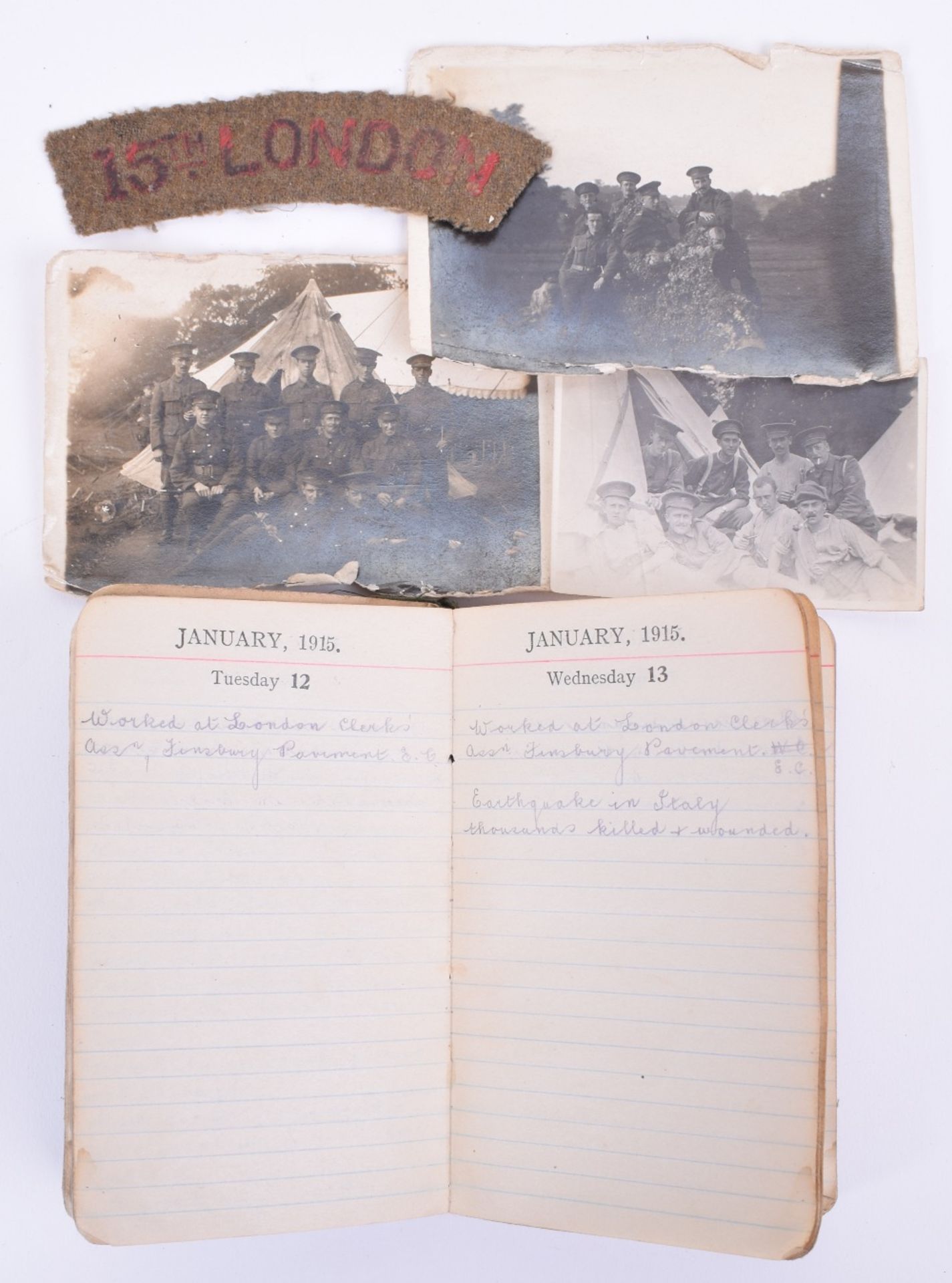 Fascinating and Perhaps "Record" Run of Diaries of Albert Ernest Hodges of Battersea, London, Includ