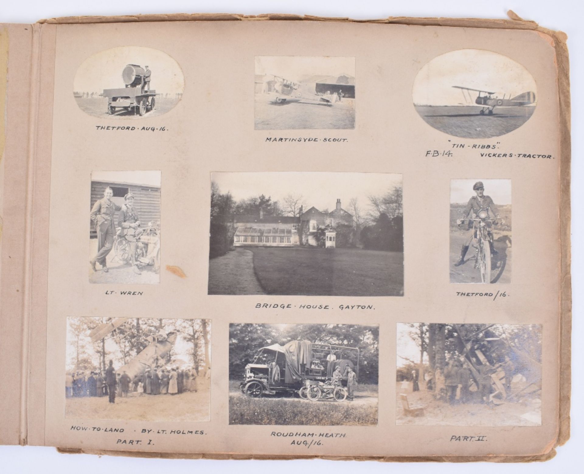 Important Photograph Album of a WW1 Royal Flying Corps Home Defence Squadron - Image 17 of 38