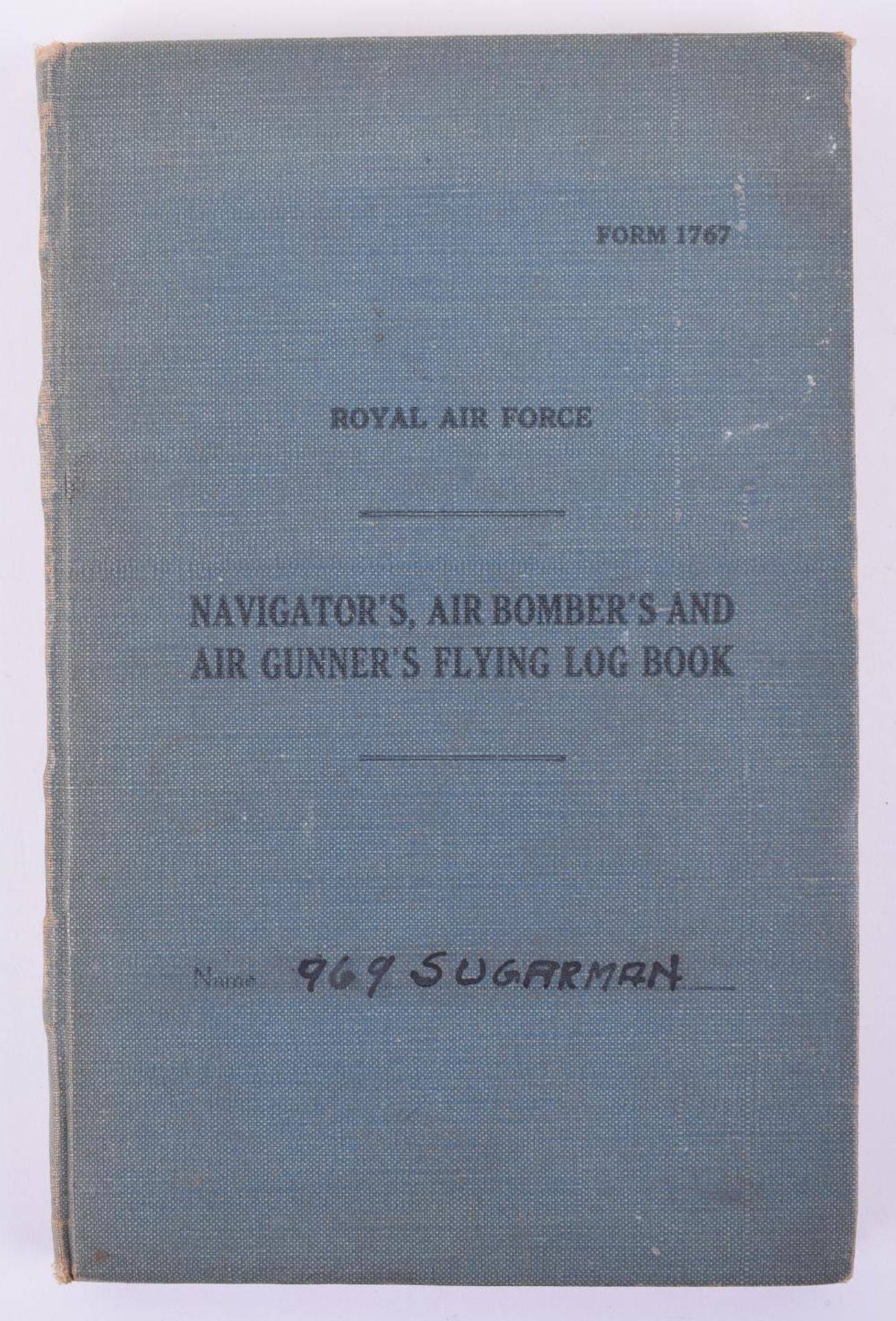 Royal Air Force Navigators, Air Bombers and Air Gunners Flying Log Book of 1583969 W/Op A Sugarman p - Image 2 of 6