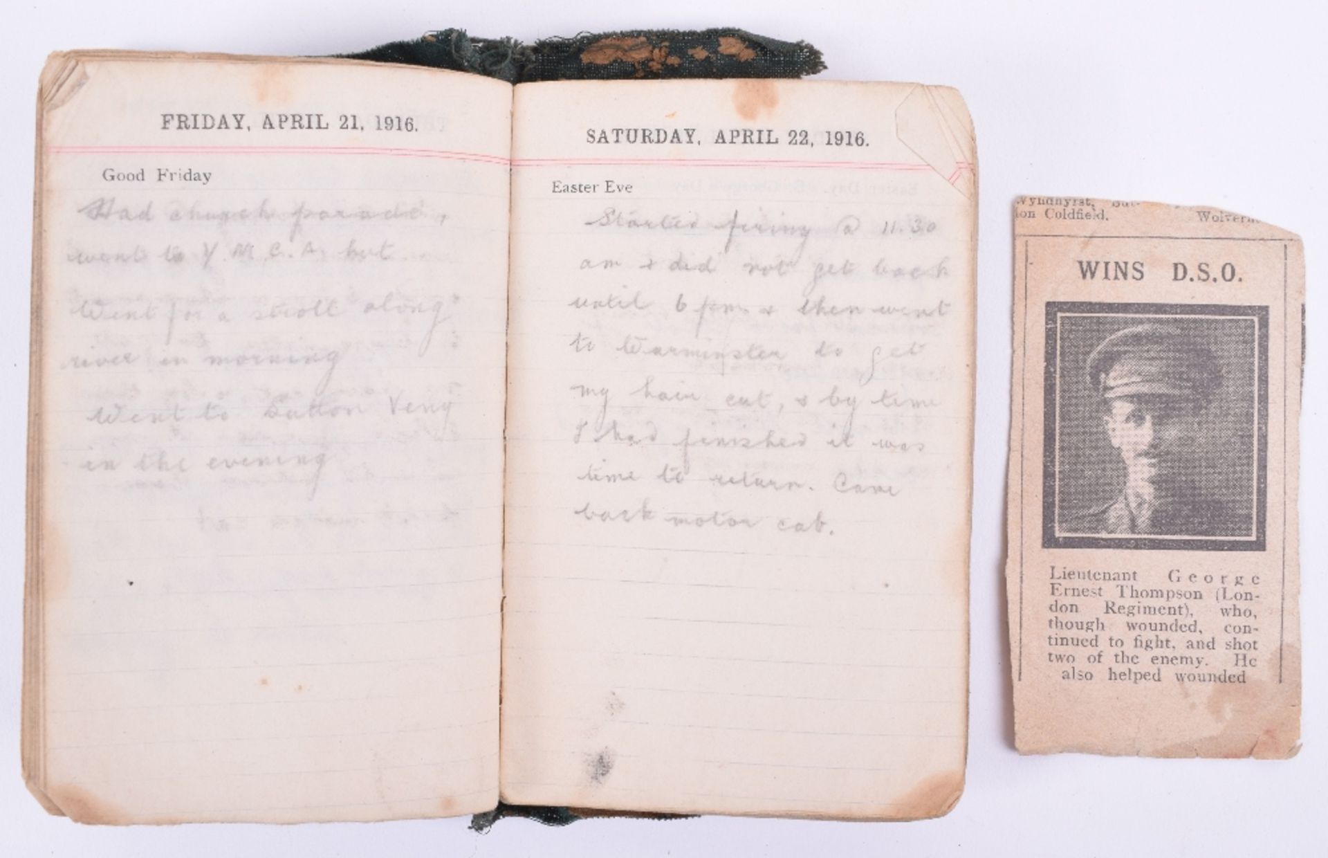 Fascinating and Perhaps "Record" Run of Diaries of Albert Ernest Hodges of Battersea, London, Includ - Image 9 of 9