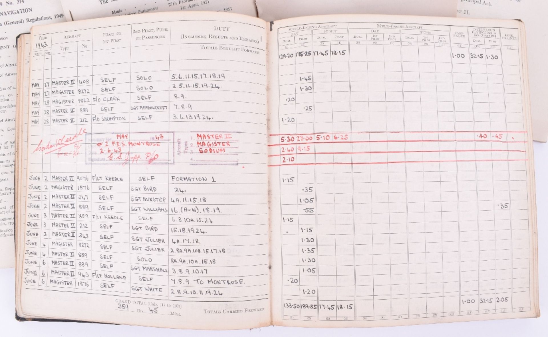 Unusual Collection of Ephemera Including Log Books to a Civilian Pilot - Image 4 of 18