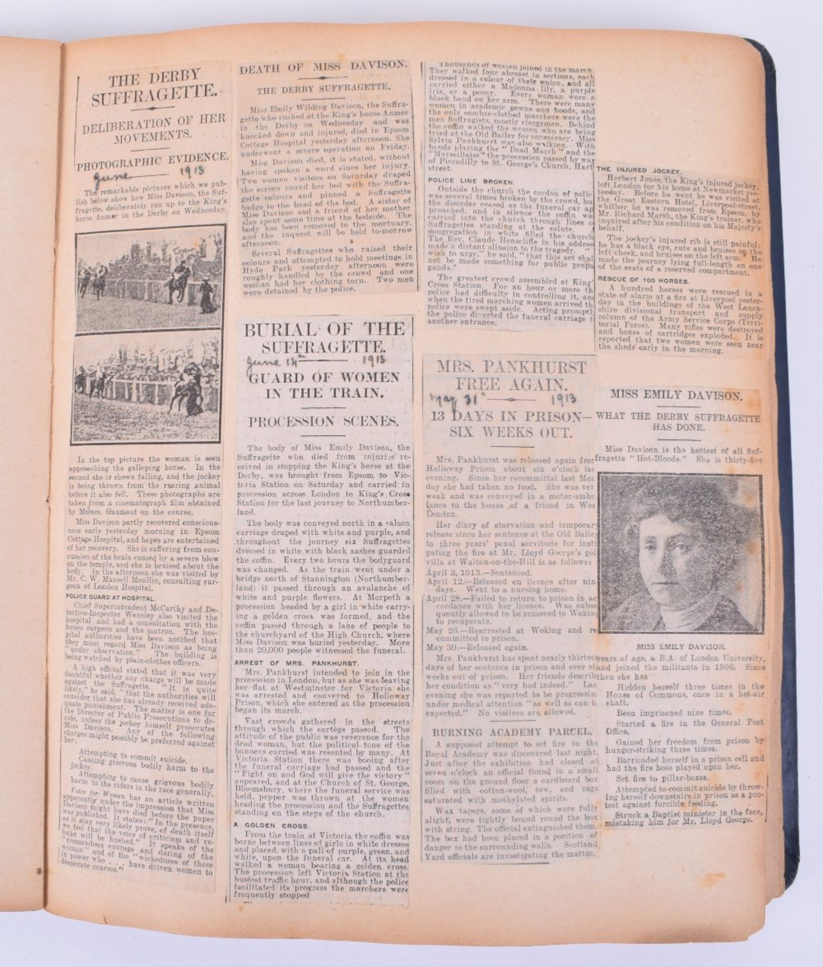 Newspaper Scrap Album of Titanic, Suffragette and National Interest, - Image 11 of 19