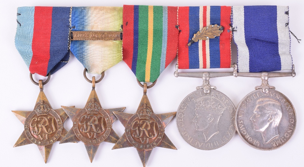 WW2 Royal Navy Long Service and Mentioned in Despatches Medal Group of Five HMS Suffolk and HMS Aris