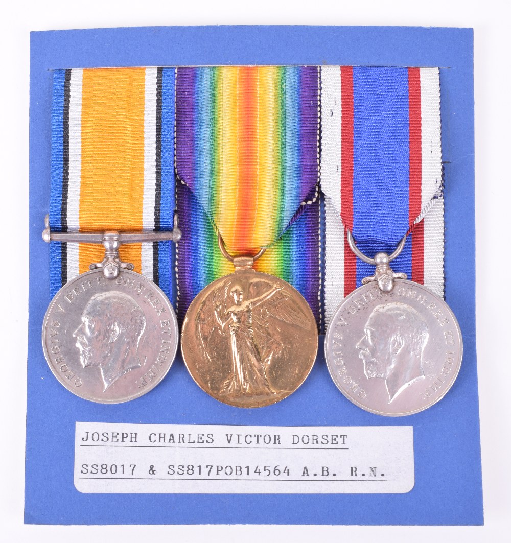 WW1 Royal Fleet Reserve Long Service Good Conduct Medal Group of Three