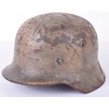WW2 German Normandy Camouflaged M-35 Steel Combat Helmet