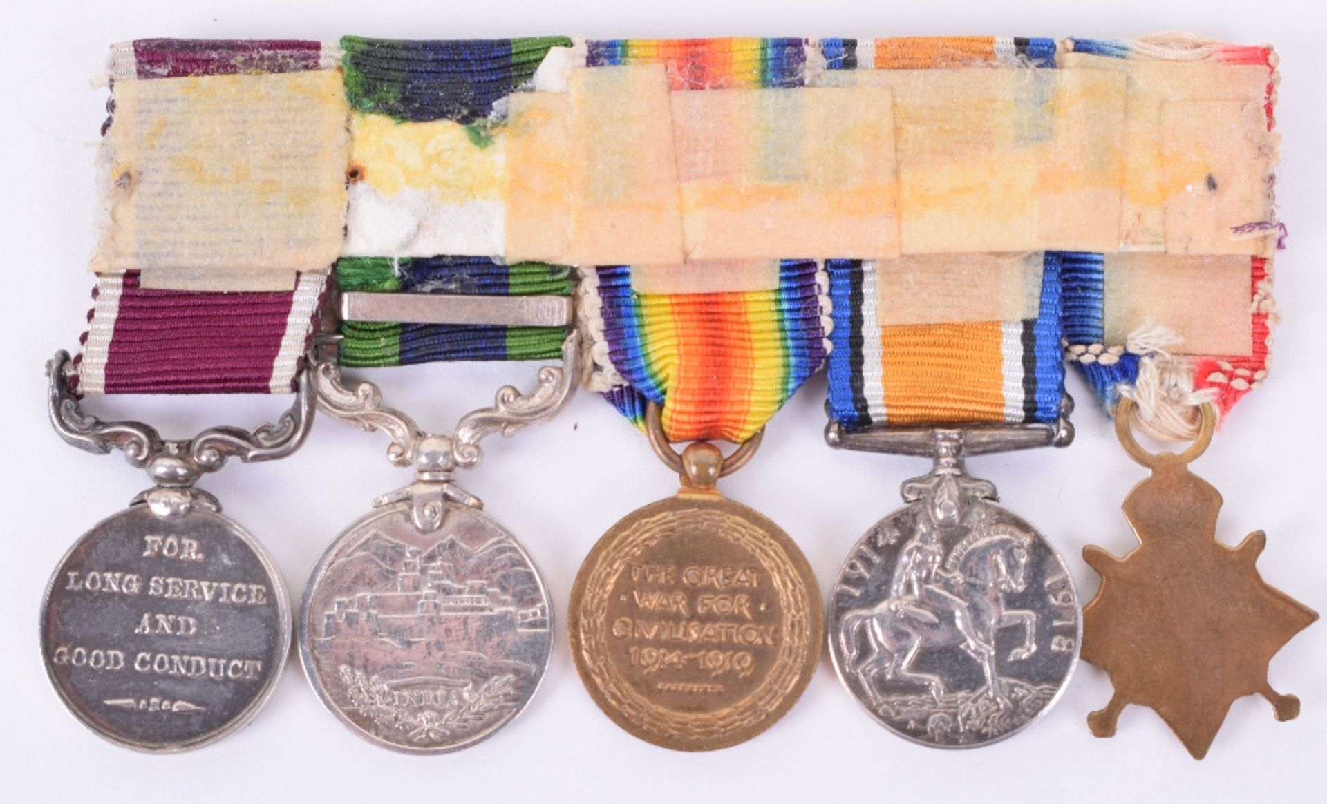 1914 Star Medal Trio, North West Frontier and Long Service Medal Group of Five Royal Field Artillery - Image 10 of 10