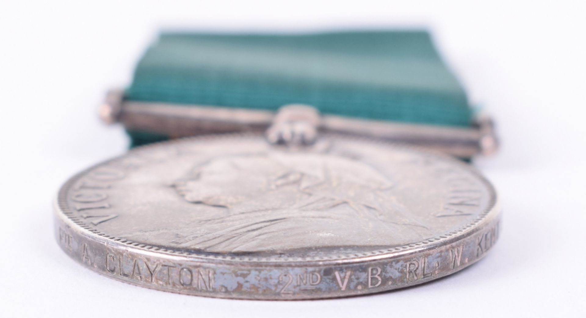 Victorian Volunteer Force Long Service Good Conduct Medal 2nd Volunteer Battalion Royal West Kent Re - Image 2 of 3