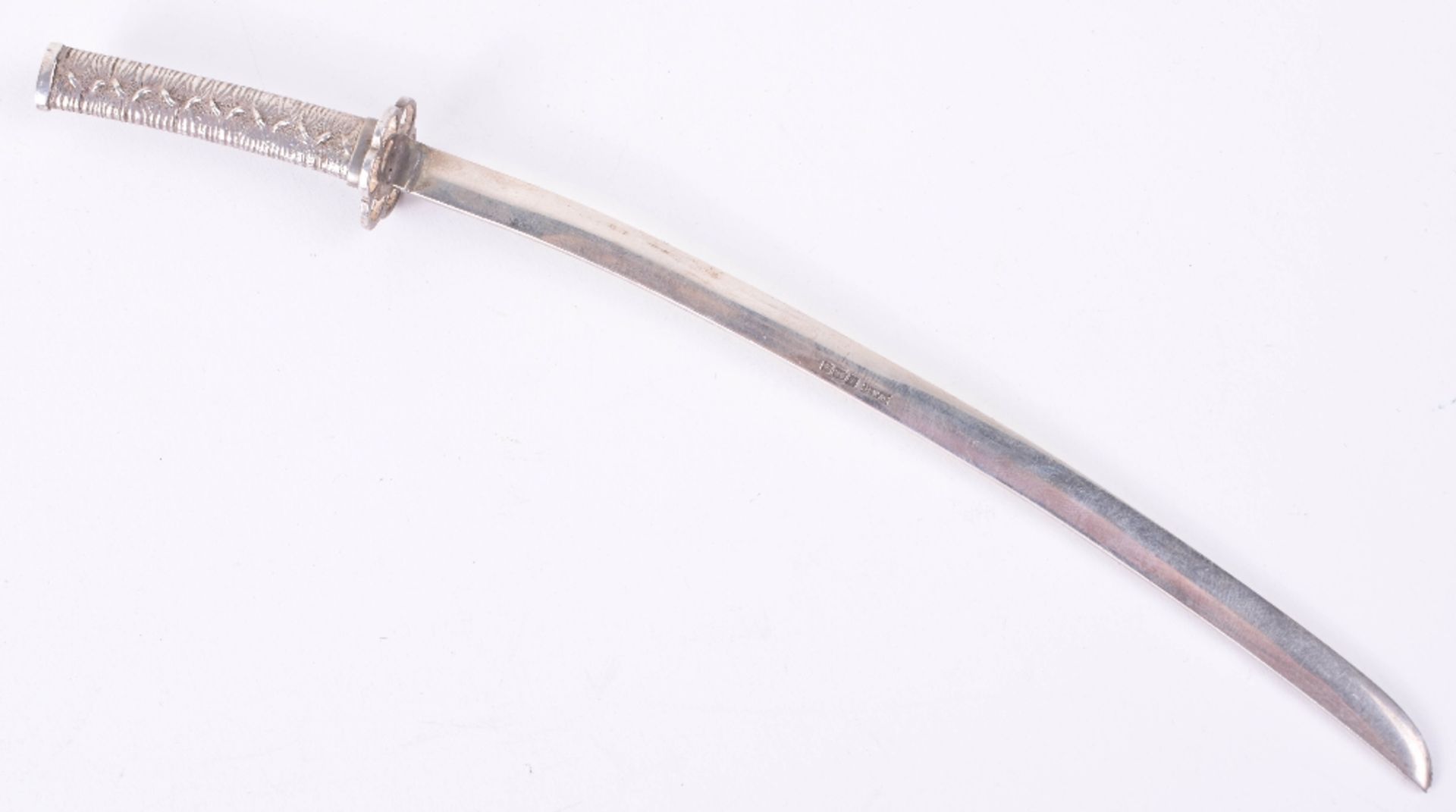 Fine Hallmarked Silver Japanese Sword Letter Opener - Image 2 of 6