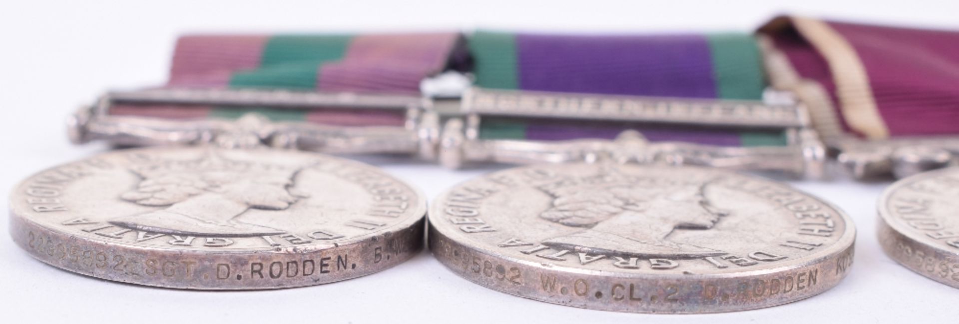 Black Watch & Kings Own Scottish Borderers Campaign and Long Service Good Conduct Medal Trio - Image 2 of 4