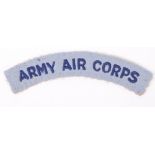 WW2 British Army Air Corps Cloth Shoulder Title