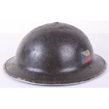 Rare WW2 Free Czech Forces Steel Combat Helmet