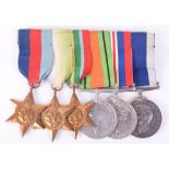 WW2 Campaign and Royal Navy Long Service Good Conduct Medal Group of Six HMS Sea Eagle