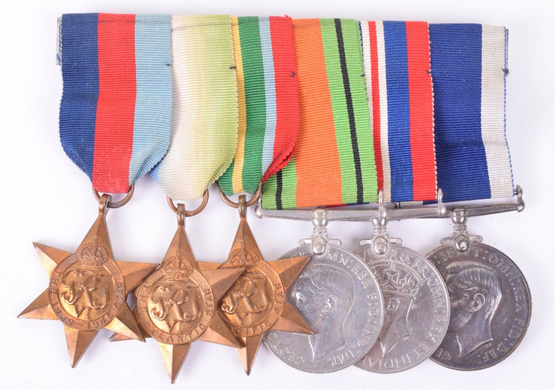 WW2 Campaign and Royal Navy Long Service Good Conduct Medal Group of Six HMS Sea Eagle