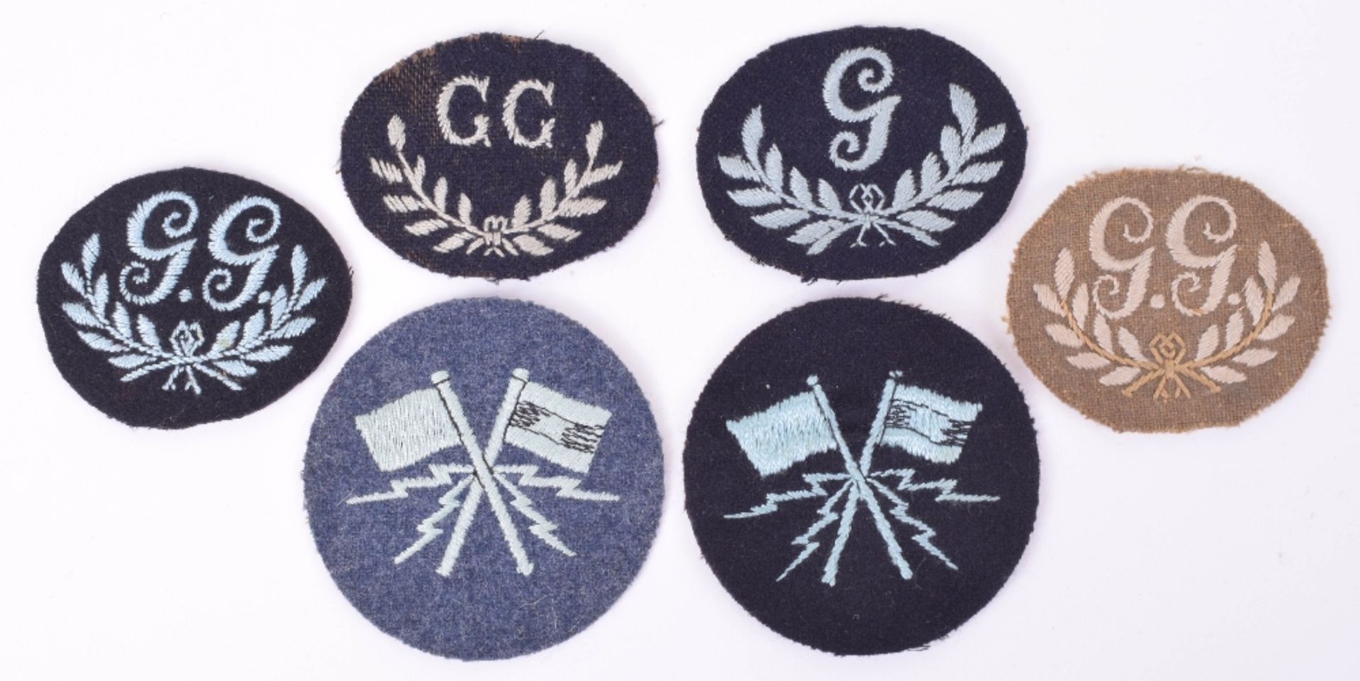 3x Variations of Royal Air Force Ground Gunner Trade / Proficiency Arm Badges