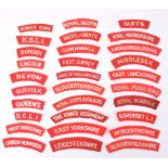 Selection of British Infantry Regiments Cloth Shoulder Titles