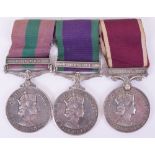 Black Watch & Kings Own Scottish Borderers Campaign and Long Service Good Conduct Medal Trio