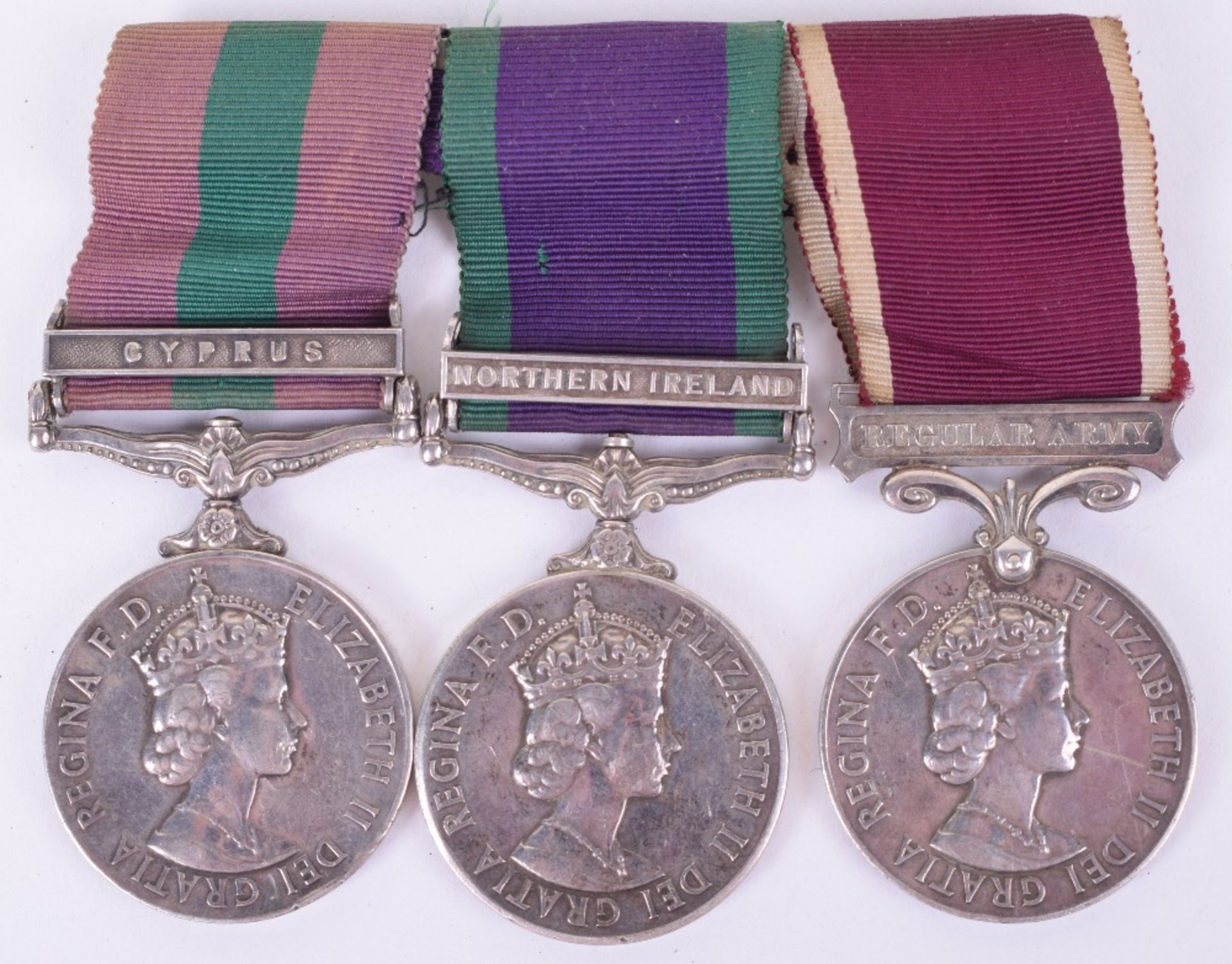 Black Watch & Kings Own Scottish Borderers Campaign and Long Service Good Conduct Medal Trio