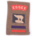 WW2 British Battle Dress Combination Insignia 49th West Riding Division 2nd Battalion Essex Regiment