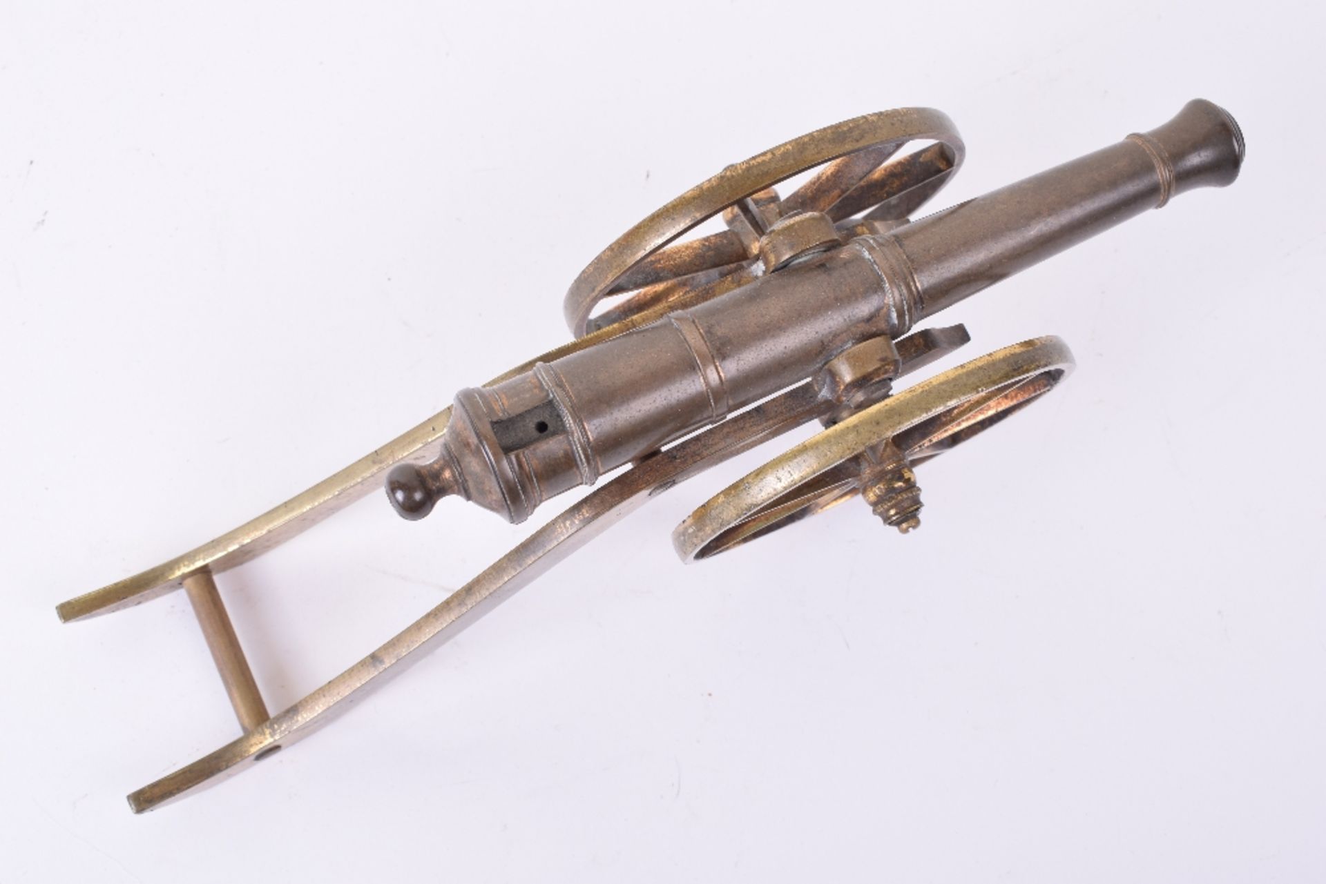 Early-19th Century all Brass Model Cannon - Image 4 of 4