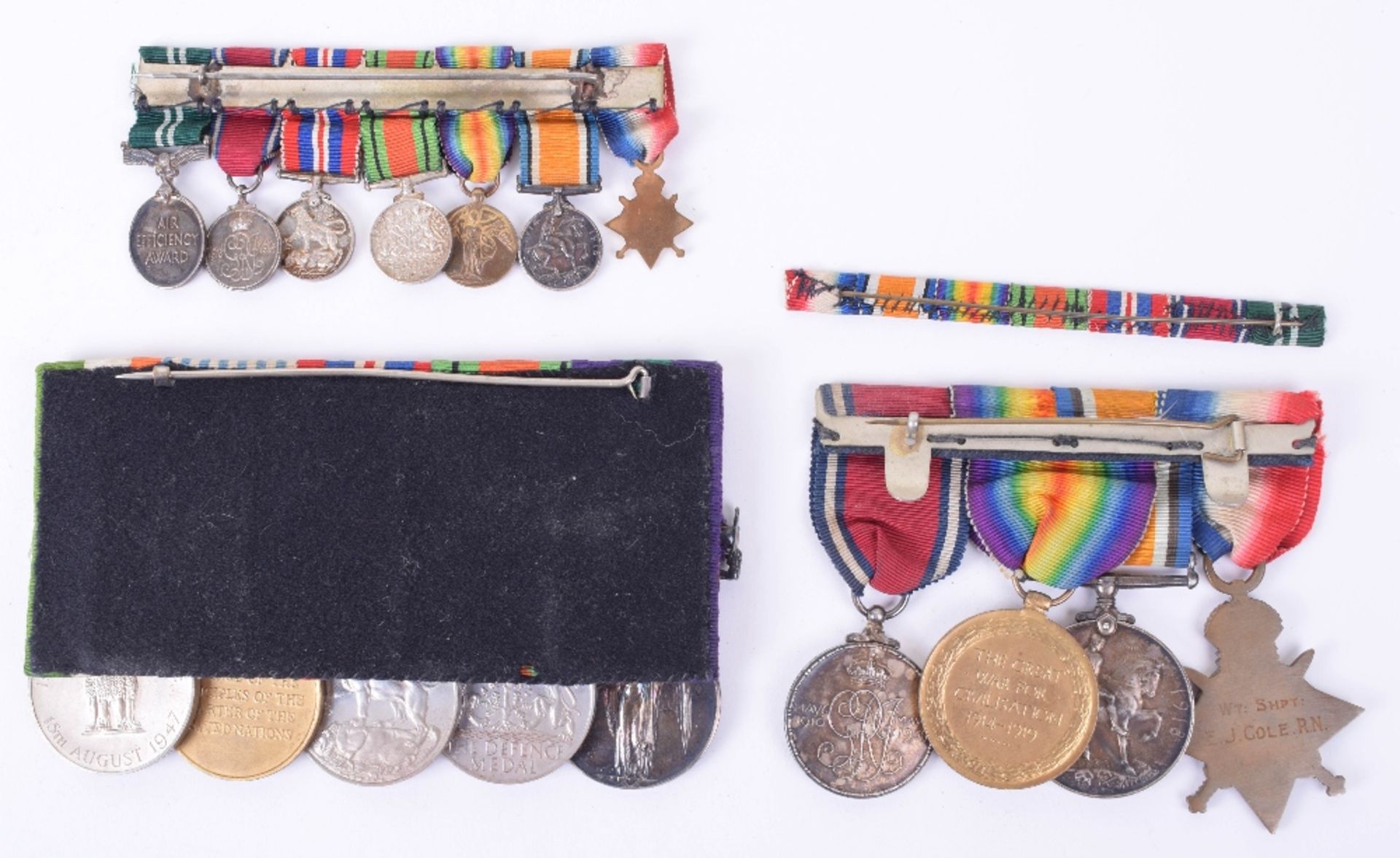 Father and Son Medal Groups of the Cole Family, Royal Navy and Manchester Regiment - Image 4 of 4