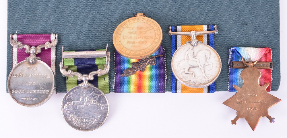 1914 Star Medal Trio, North West Frontier and Long Service Medal Group of Five Royal Field Artillery - Image 8 of 10