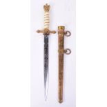 Third Reich Kriegsmarine Officers Dress Dagger by Clemen & Jung Solingen