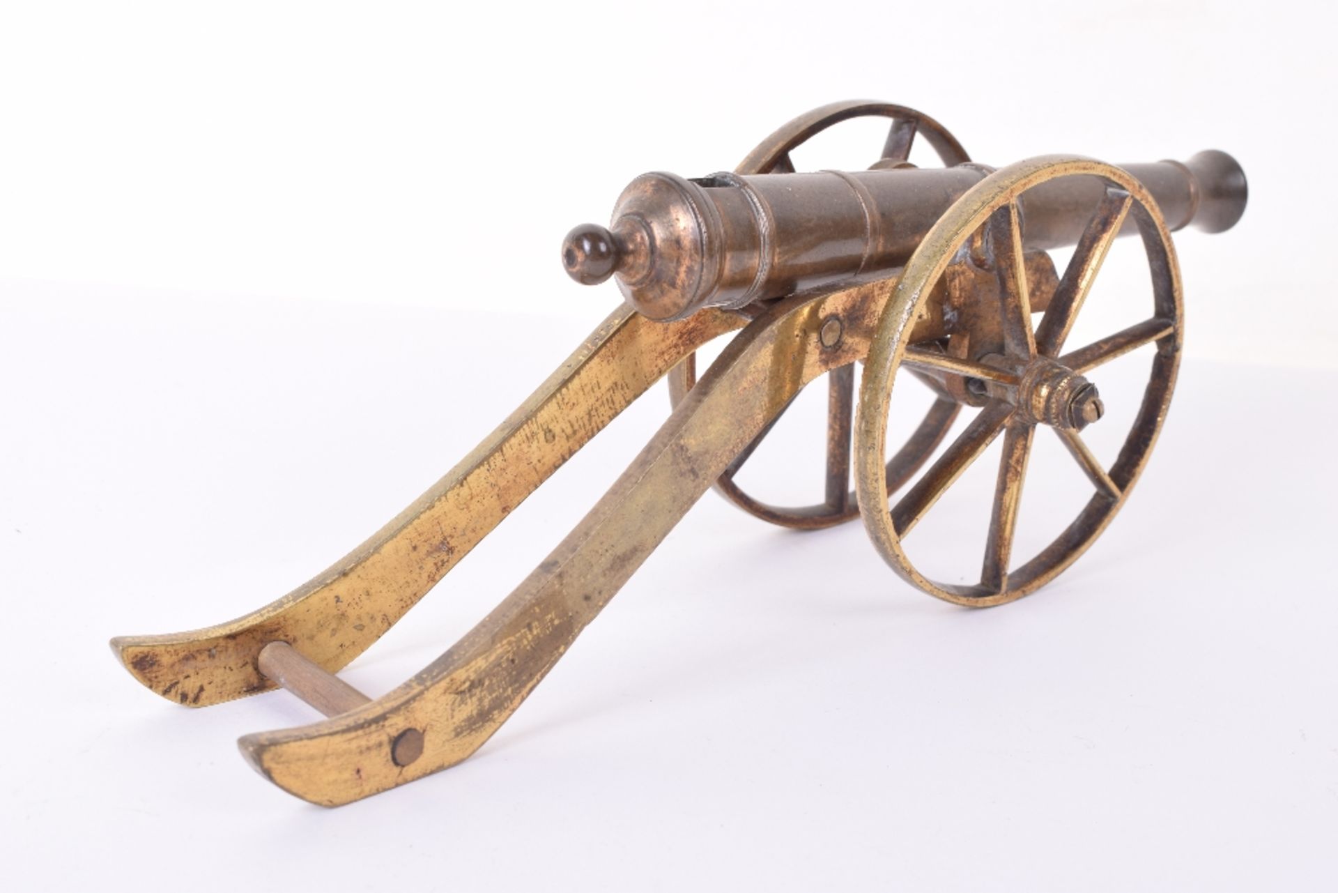 Early-19th Century all Brass Model Cannon - Image 3 of 4