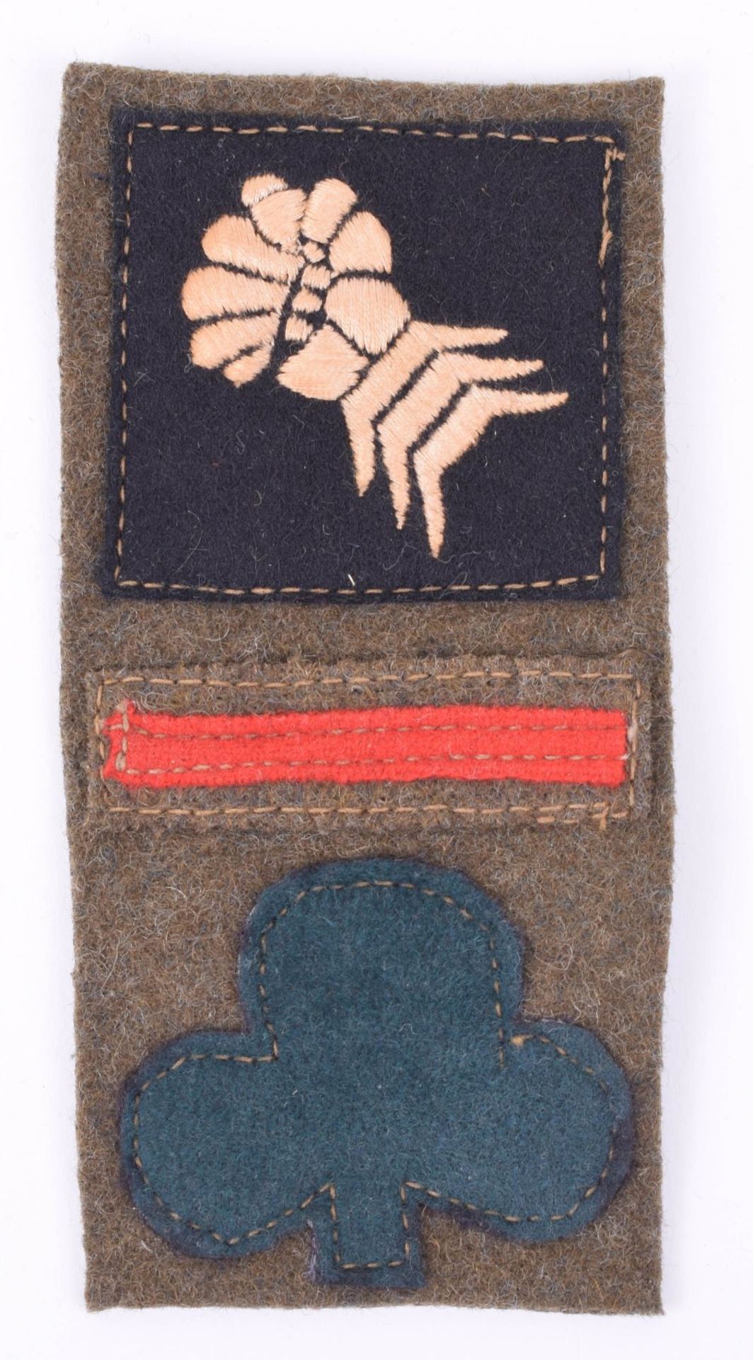 WW2 British Battle Dress Combination Insignia 6th Armoured Division 38th Infantry Brigade 1st Royal