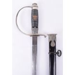 Rare Third Reich Police Officers Dress Sword with Engraved Presentation Blade