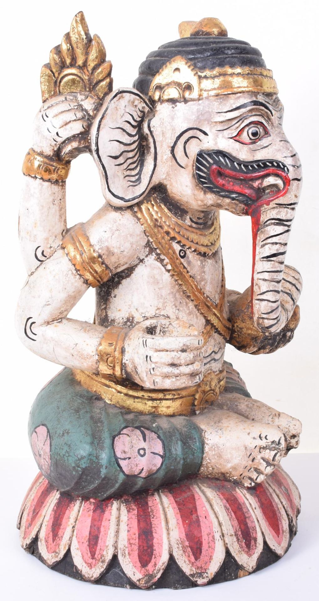 Fine Balinese Polychrome Painted Kris Stand