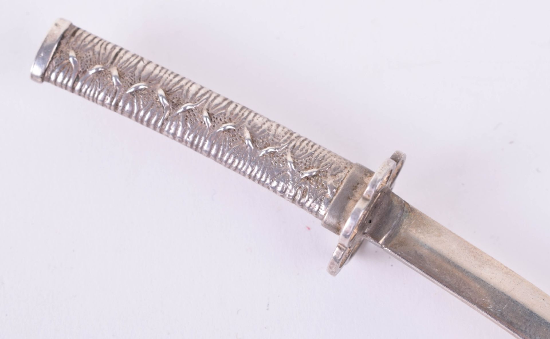 Fine Hallmarked Silver Japanese Sword Letter Opener - Image 4 of 6