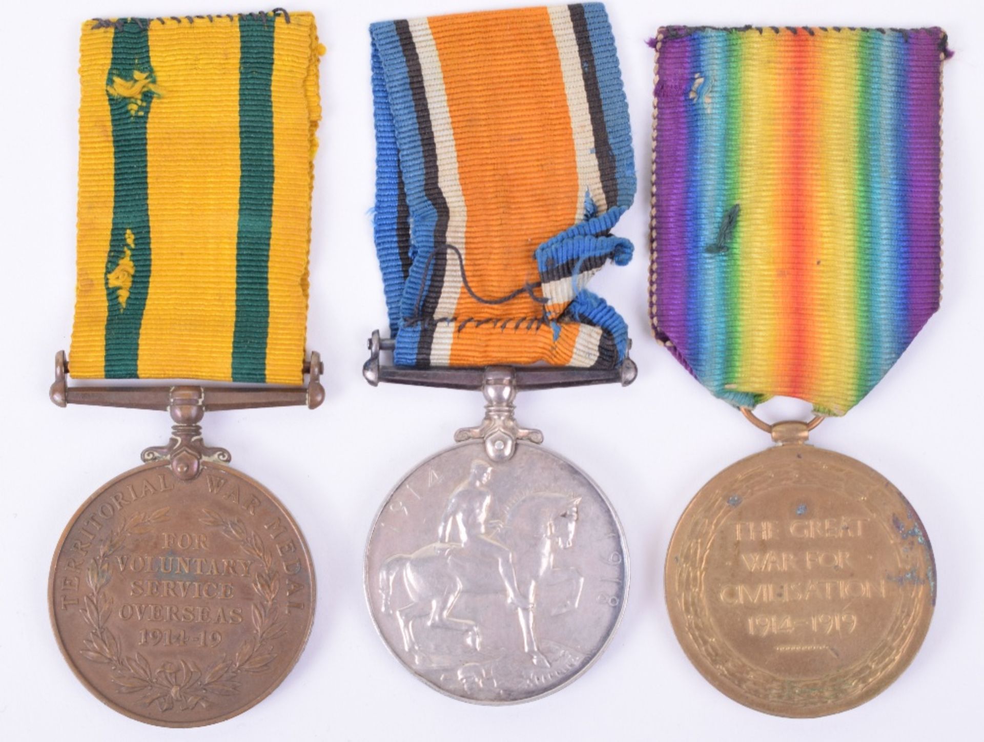 Great War Kings Liverpool Regiment Mentioned in Despatches Territorial Force War Medal Group of Thre - Image 2 of 4