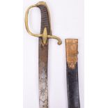 Unusual Pre-1800 English Cavalry Officers Sword Now Fitted with a German or French Hilt