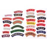 Quantity of Corps Cloth Shoulder Titles