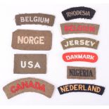 Selection of Cloth Nationality Shoulder Titles