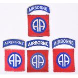 4x WW2 American 82nd Airborne Tunic Patches