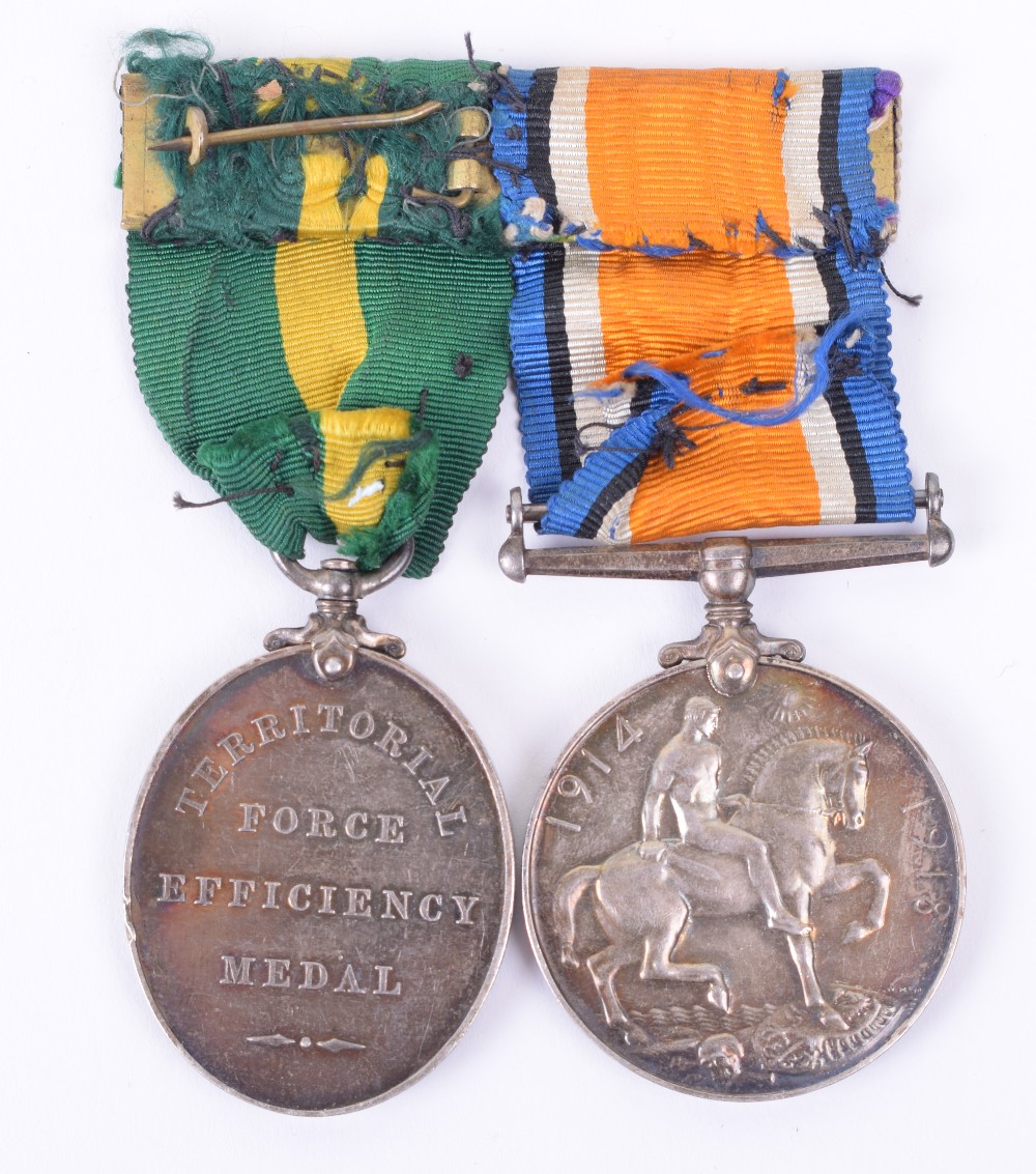 Edward VII Territorial Force Efficiency Medal and WW1 British War Medal Pair, 24th London & Norfolk - Image 3 of 3