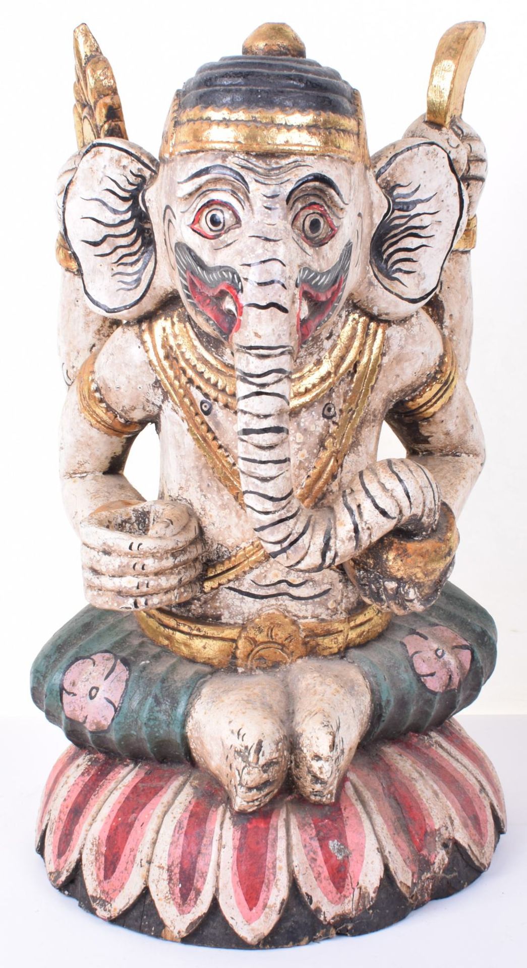 Fine Balinese Polychrome Painted Kris Stand - Image 4 of 6
