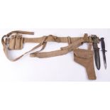 WW2 1937 Pattern Webbing Set and American Airborne Issue M3 Fighting Knife