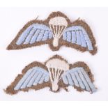 2x WW2 British Paratroopers Qualification Jump Wings