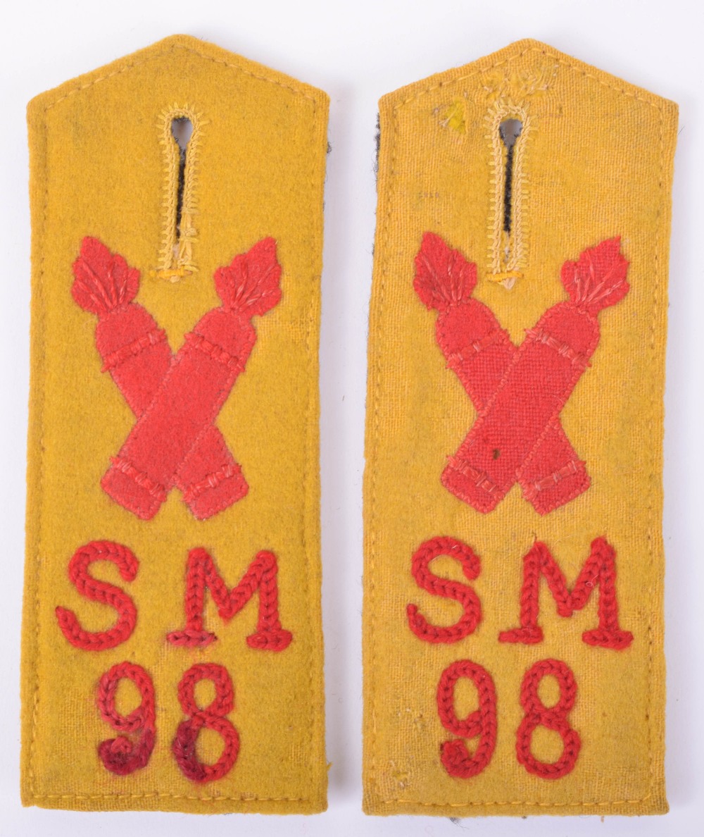 Foot Artillery Sound Gathering Troops Enlisted Mans Shoulder Boards