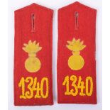 1340th Field Artillery Enlisted Mans Shoulder Boards