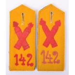 142nd Foot Artillery Enlisted Mans Shoulder Boards